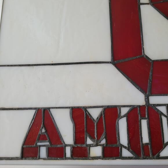 VTG University of Oklahoma OU Sooners Stained Glass Hanging Panel Aluminum 22x16 - Picture 10 of 14